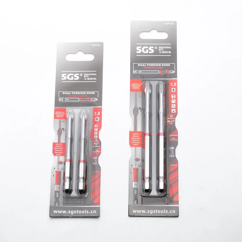 MOYOTEC 2pcs High Torque Impact Driver Bit Set S2 Steel Screw Driver Bit 75mm with Blister Card Pack