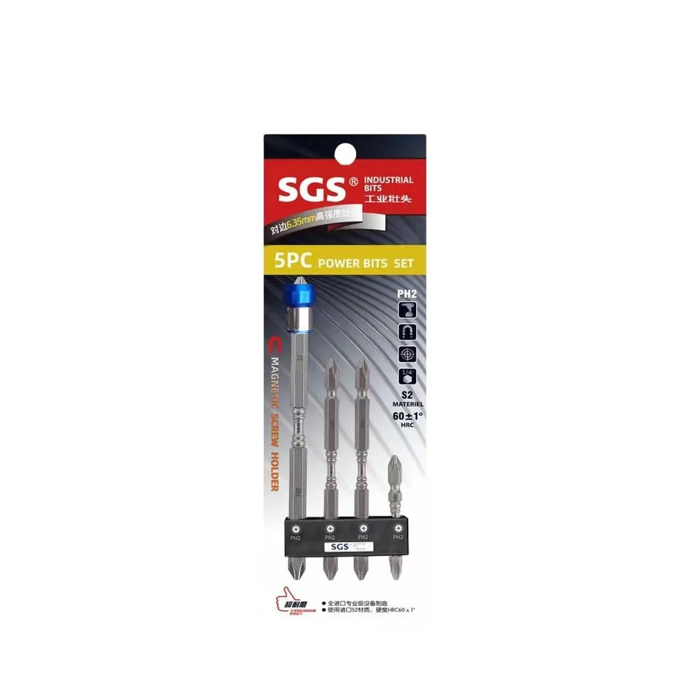 MOYOTEC 5PC Phillips Screwdriver Bit Set S2 Material Double Head Bit With Strong Magnetic