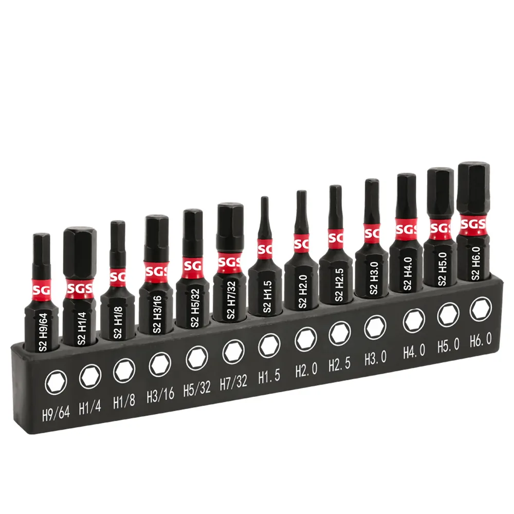 MOYOTEC 13PCS Source Factory 25mm Stainless Steel Impact Screwdriver Bit Set with Hard Case Multifun