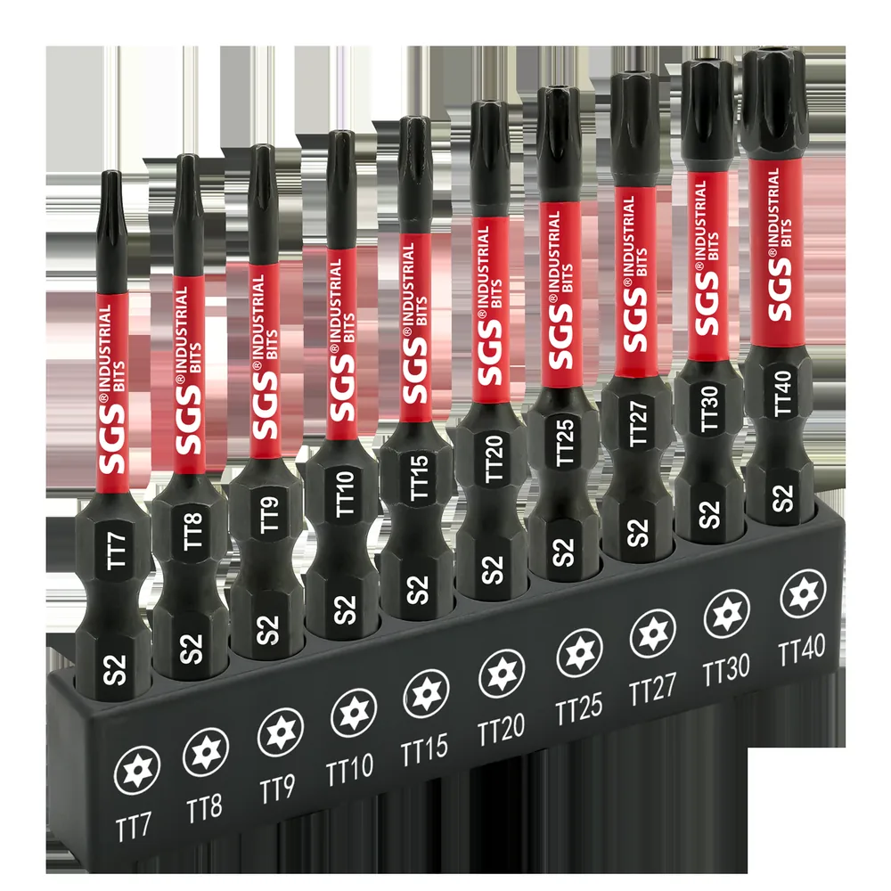 MOYOTEC 10PCS Source Factory 50mm Battery Powered Impact Screwdriver Bit Set 1/4 Torx Hole Multifunc