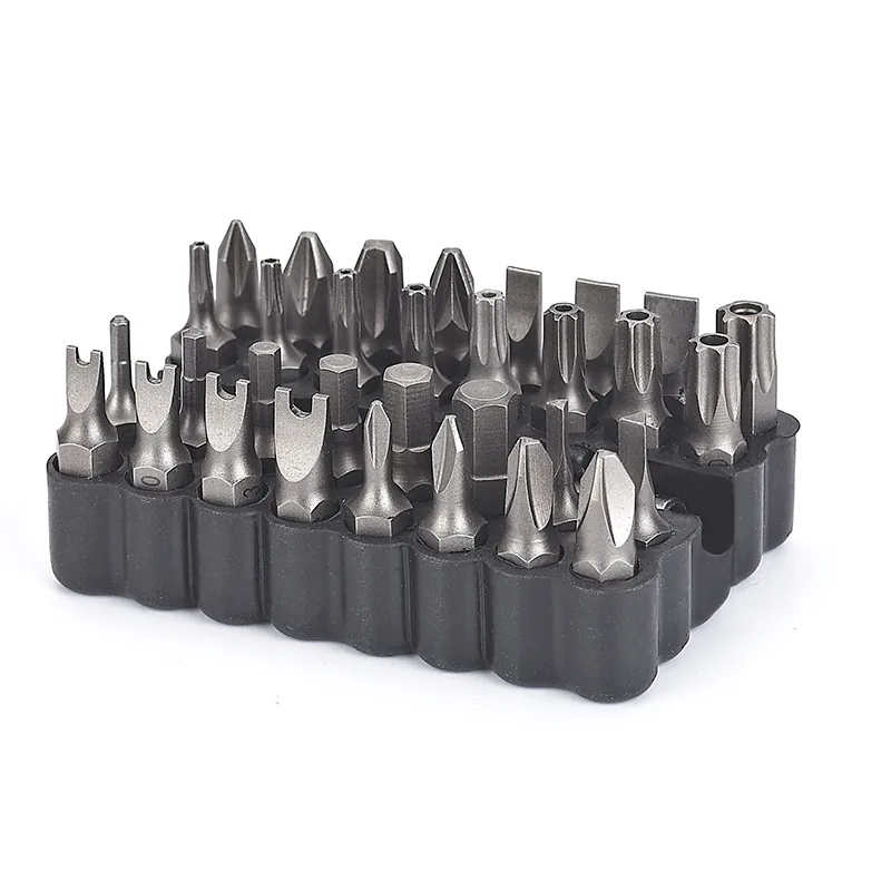 MOYOTEC 33PCS Impact 25mm Screwdriver Bit Set 1/4 PH PZ Hex Torx Screwdriver Bit with Rubber Strip M
