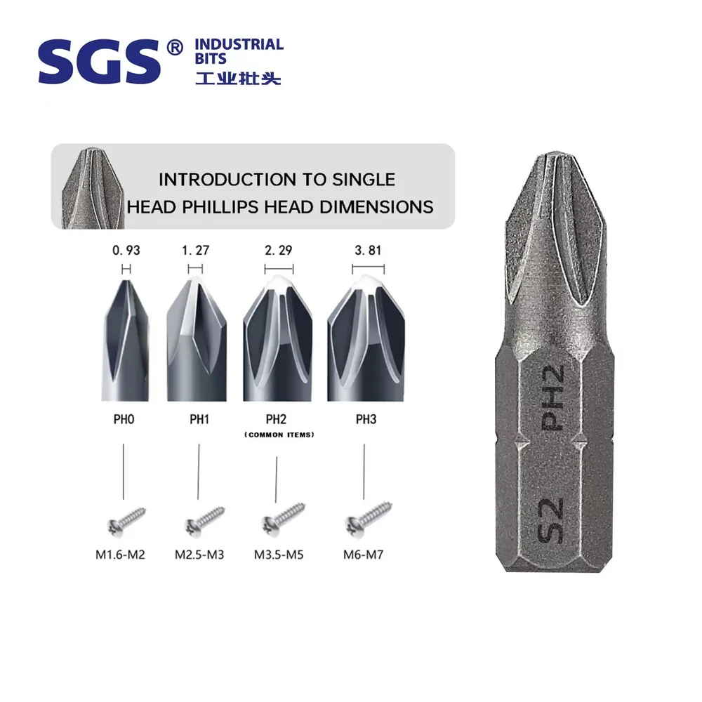 MOYOTEC Sourcing Factory 6.35mm Hexagon Driver 25mm Phillips Insert Bits