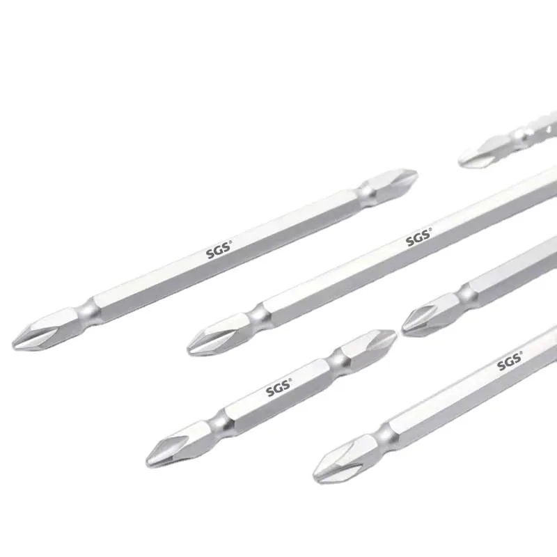 MOYOTEC Double-ended 1/4"hex Shank PH2 Head Pearl Nickel Surface Treatment Anti Rust Screwdriver Bit