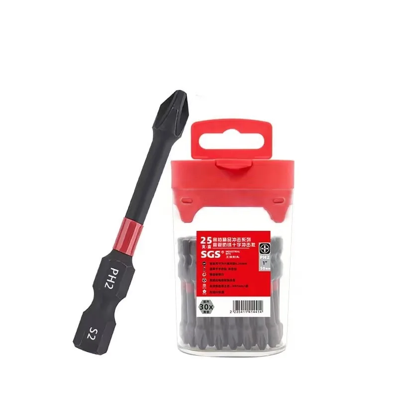 MOYOTEC Factory Direct 1-Inch Impact Screwdriver Phillips Bits with Magnetic Hanging Box