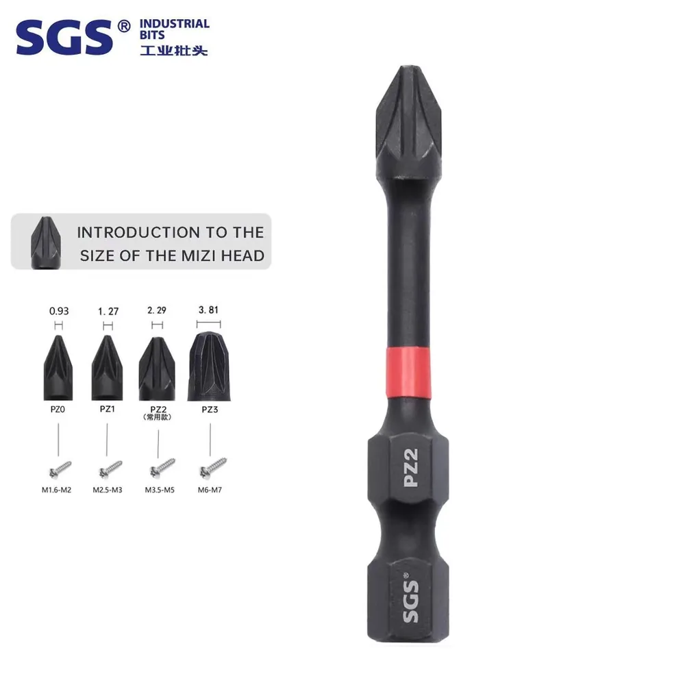 MOYOTEC Industrial Grade Pozi Impact Screwdriver Bit S2 Material PZ2 Drill Impact Bit Durable Power 